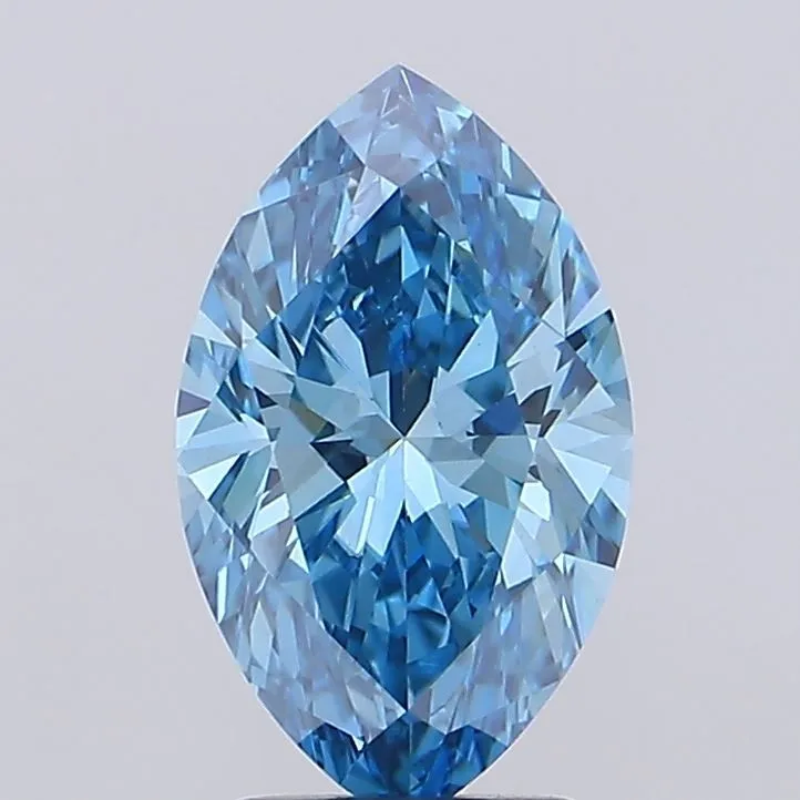 2.39ct MARQUISE Fancy Vivid Blue VS1 Coloured Lab diamond
