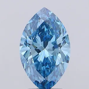 2.39ct MARQUISE Fancy Vivid Blue VS1 Coloured Lab diamond