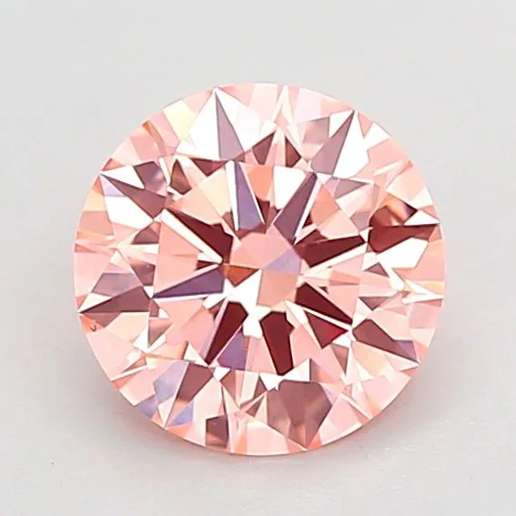 1.06ct ROUND Fancy Intense Pink VS1 Coloured Lab diamond
