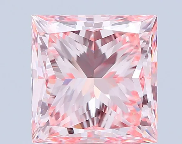 3.01ct PRINCESS Fancy Intense Pink VS1 Coloured Lab diamond