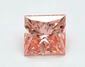 1.83ct PRINCESS Fancy Vivid Pink SI1 Coloured Lab diamond