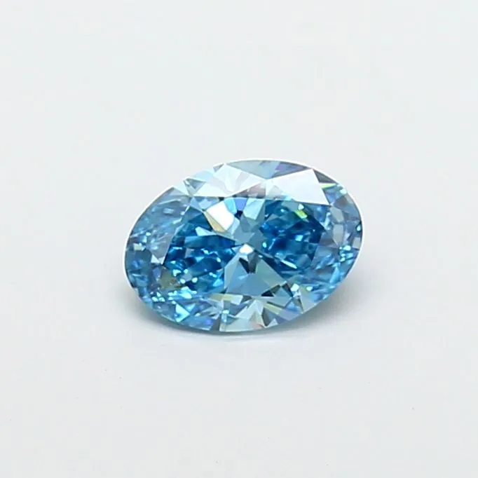 1.01ct OVAL Fancy Vivid Blue VS2 Coloured Lab diamond