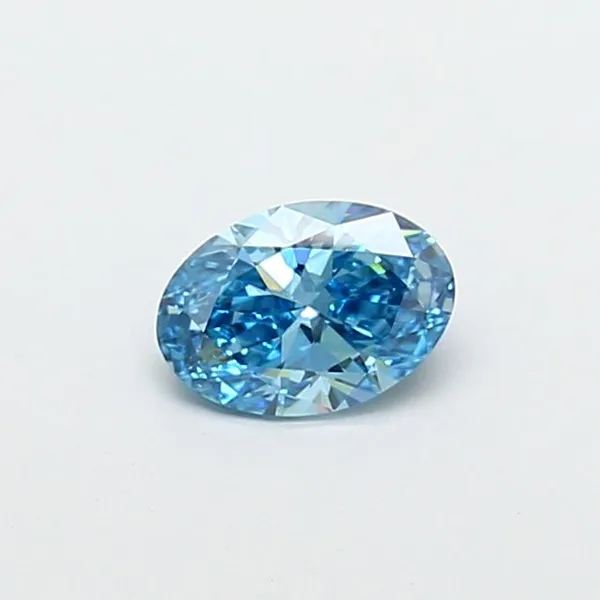 1.01ct OVAL Fancy Vivid Blue VS2 Coloured Lab diamond