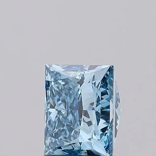 2.71ct PRINCESS Fancy Vivid Greenish Blue VS1 Coloured Lab diamond