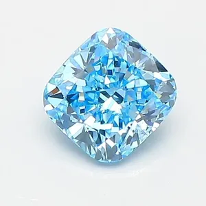 0.87ct CUSHION Fancy Vivid Blue VVS2 Coloured Lab diamond