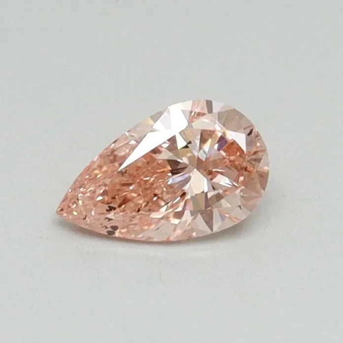 0.30ct PEAR Fancy Vivid Pink SI2 Coloured Lab diamond