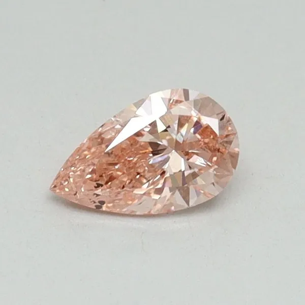 0.3ct PEAR Fancy Vivid Pink SI2 Coloured Lab diamond