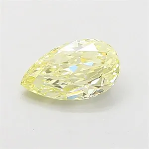 0.89ct PEAR Fancy Light Yellow VVS2 Coloured Lab diamond