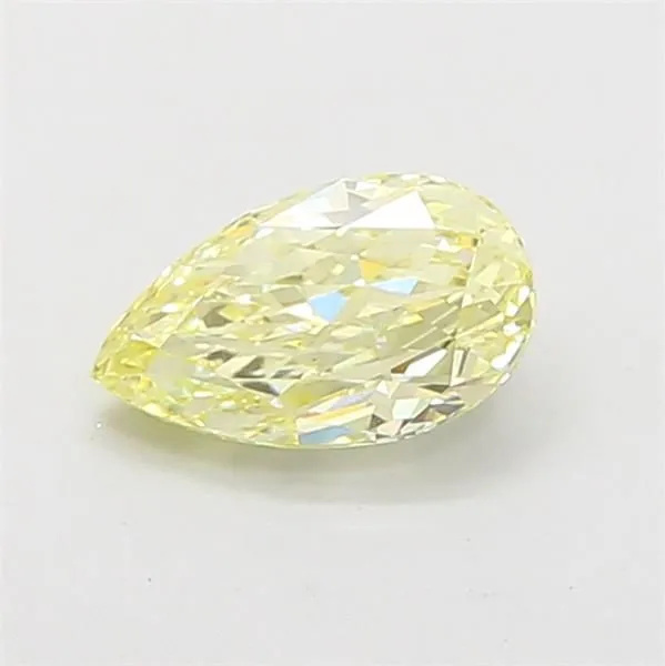 0.89ct PEAR Fancy Light Yellow VVS2 Coloured Lab diamond