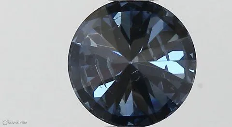 0.57ct ROUND Fancy Deep Blue I1 Coloured Lab diamond