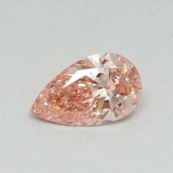 0.3ct PEAR Fancy Vivid Pink VS2 Coloured Lab diamond