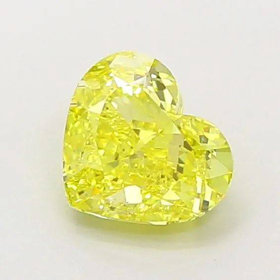 1.2ct HEART Fancy Yellow IF Coloured Lab diamond