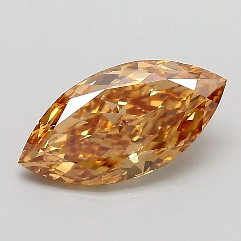 1.22ct MARQUISE Fancy Brownish Yellow VVS2 Coloured Lab diamond