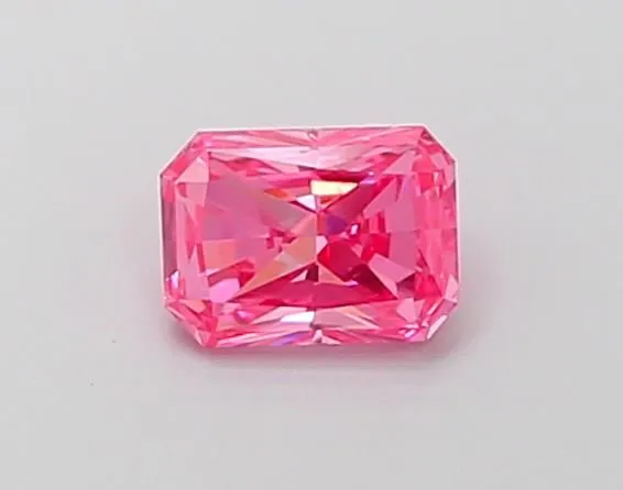 0.51ct RADIANT Fancy Vivid Pink VS2 Coloured Lab diamond