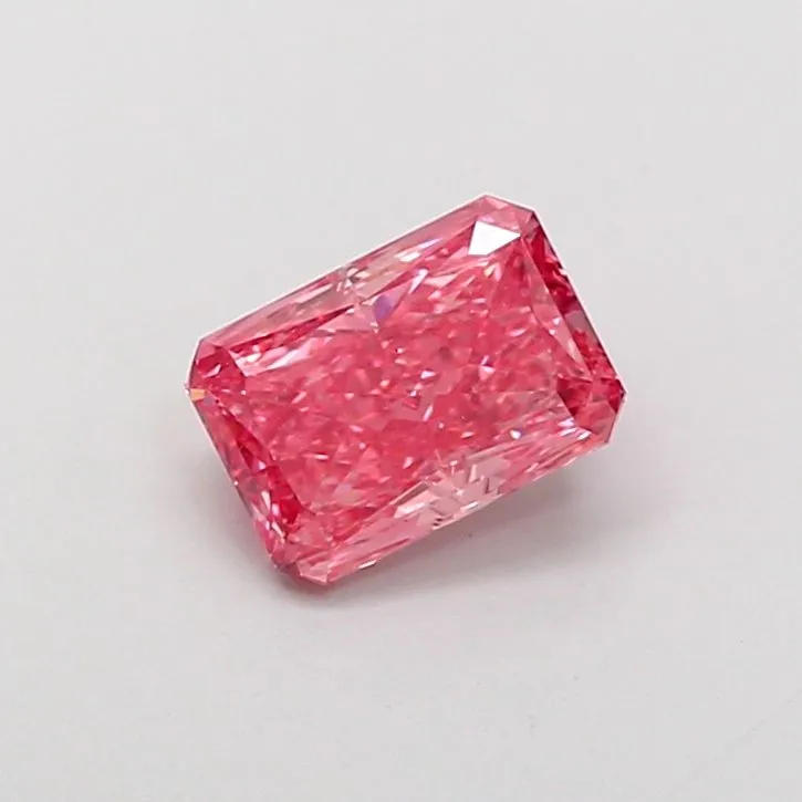 1.28ct RADIANT Fancy Vivid Pink VS1 Coloured Lab diamond