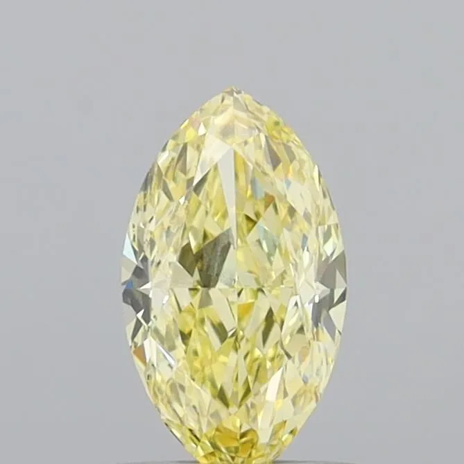 0.83ct MARQUISE Fancy Intense Yellow VS2 Coloured Lab diamond