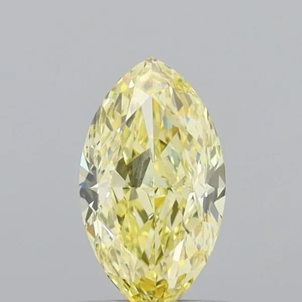 0.83ct MARQUISE Fancy Intense Yellow VS2 Coloured Lab diamond