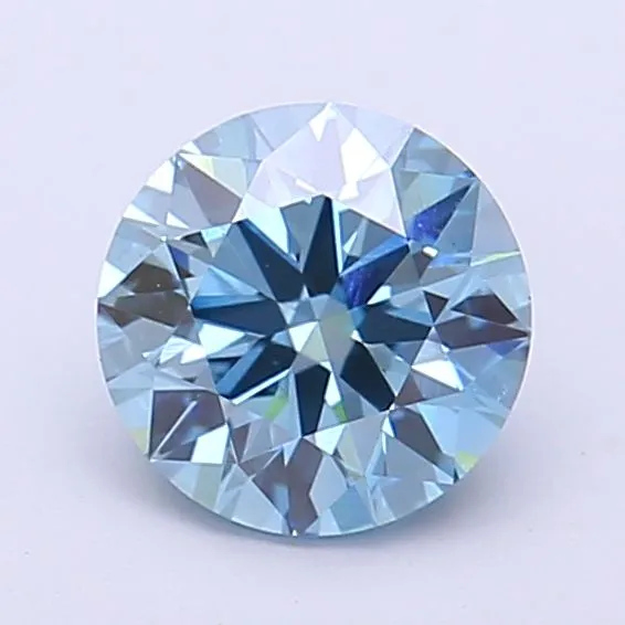1.19ct ROUND Fancy Vivid Blue VS1 Coloured Lab diamond