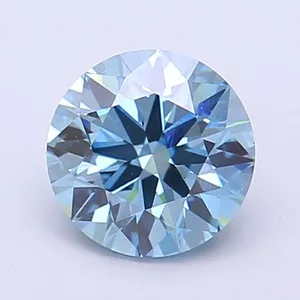 1.19ct ROUND Fancy Vivid Blue VS1 Coloured Lab diamond
