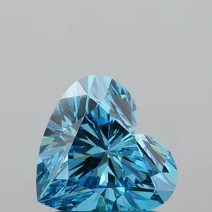 1.57ct HEART Fancy Vivid Blue VVS2 Coloured Lab diamond