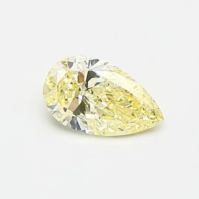 0.32ct PEAR Fancy Light Yellow VS2 Coloured Lab diamond