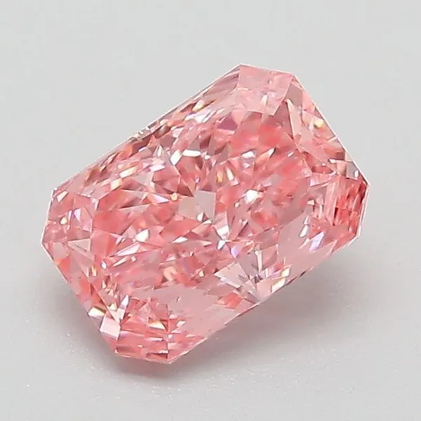 1.07ct RADIANT Fancy Vivid Pink VS1 Coloured Lab diamond