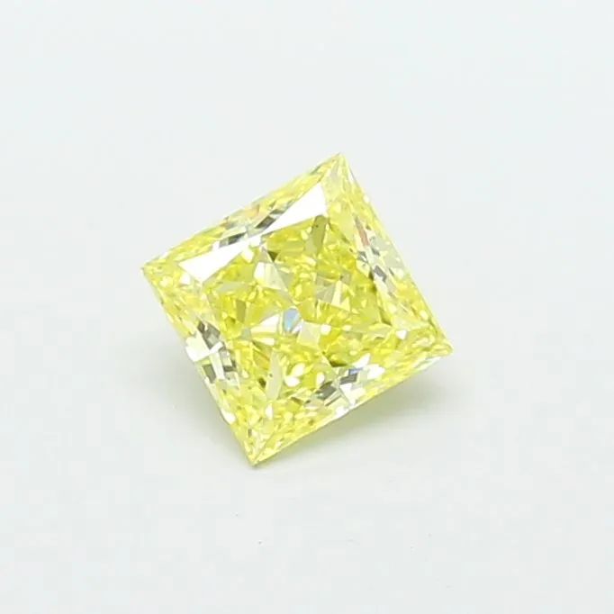 1.05ct PRINCESS Fancy Intense Yellow VS2 Coloured Lab diamond