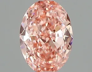 1.01ct OVAL Fancy Vivid Pink VVS2 Coloured Lab diamond