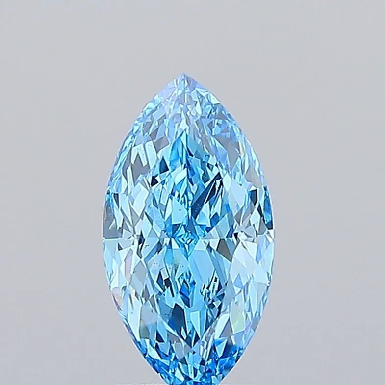 2.06ct MARQUISE Fancy Vivid Blue VS1 Coloured Lab diamond