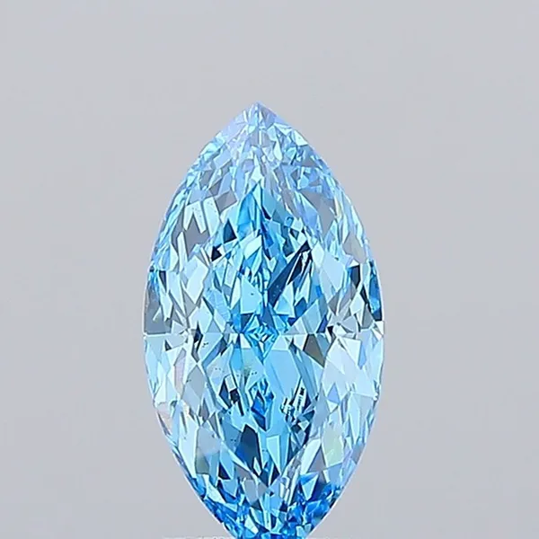 2.06ct MARQUISE Fancy Vivid Blue VS1 Coloured Lab diamond