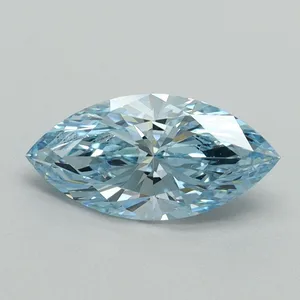 1.08ct MARQUISE Fancy Vivid Blue VVS2 Coloured Lab diamond