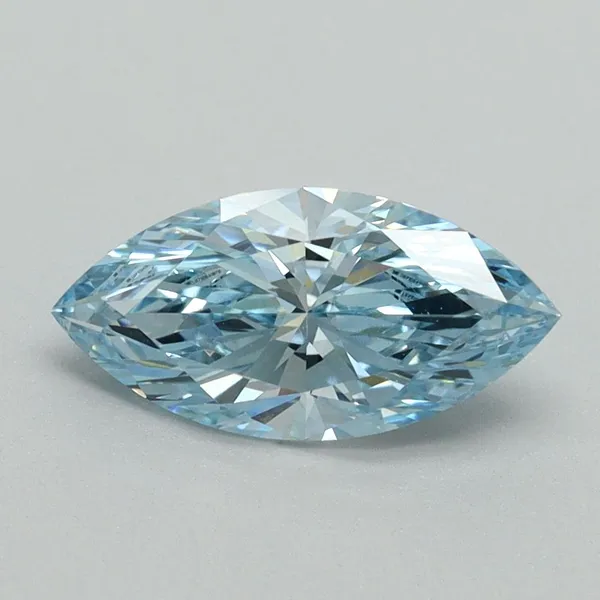 1.08ct MARQUISE Fancy Vivid Blue VVS2 Coloured Lab diamond