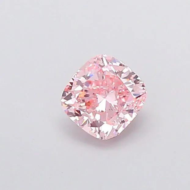 1.01ct CUSHION Fancy Vivid Pink VS2 Coloured Lab diamond