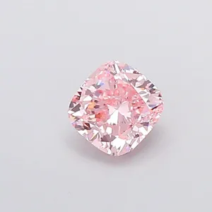 1.01ct CUSHION Fancy Vivid Pink VS2 Coloured Lab diamond