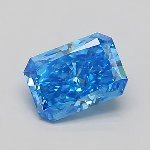 0.82ct RADIANT Fancy Vivid Blue VS1 Coloured Lab diamond