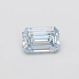 1.09ct EMERALD Fancy Blue VVS2 Coloured Lab diamond