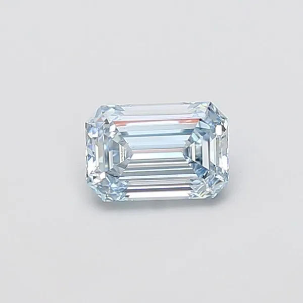 1.09ct EMERALD Fancy Blue VVS2 Coloured Lab diamond