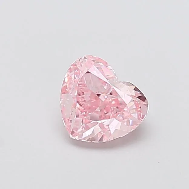 0.98ct HEART Fancy Vivid Pink VS1 Coloured Lab diamond