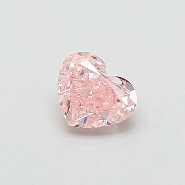 0.42ct HEART Fancy Pink VVS2 Coloured Lab diamond
