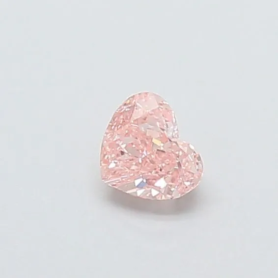0.72ct HEART Fancy Intense Pink SI1 Coloured Lab diamond
