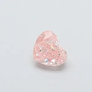 0.72ct HEART Fancy Intense Pink SI1 Coloured Lab diamond