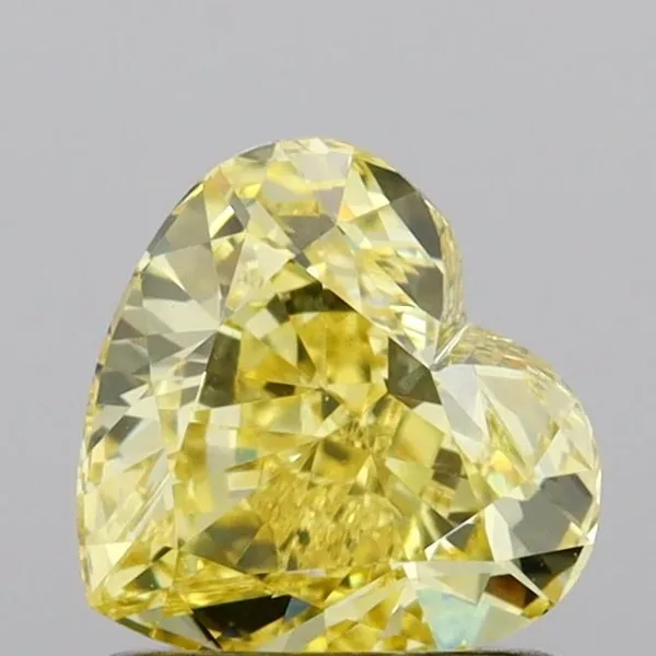 1.03ct HEART Fancy Vivid Yellow VVS2 Coloured Lab diamond