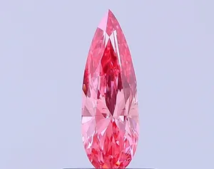 0.54ct PEAR Fancy Vivid Pink VS2 Coloured Lab diamond