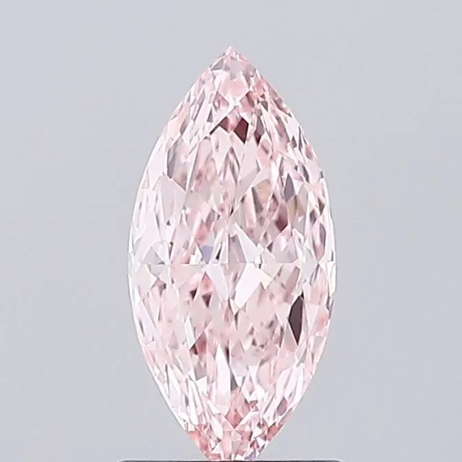 0.98ct MARQUISE Fancy Intense Pink VVS2 Coloured Lab diamond