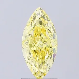 1.07ct MARQUISE Fancy Intense Yellow VS1 Coloured Lab diamond
