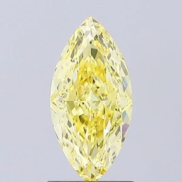 1.07ct MARQUISE Fancy Intense Yellow VS1 Coloured Lab diamond
