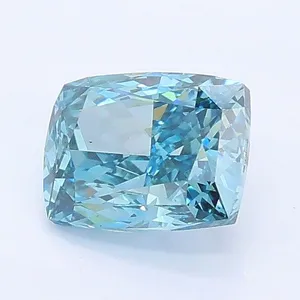 1.09ct CUSHION Fancy Vivid Blue VS1 Coloured Lab diamond