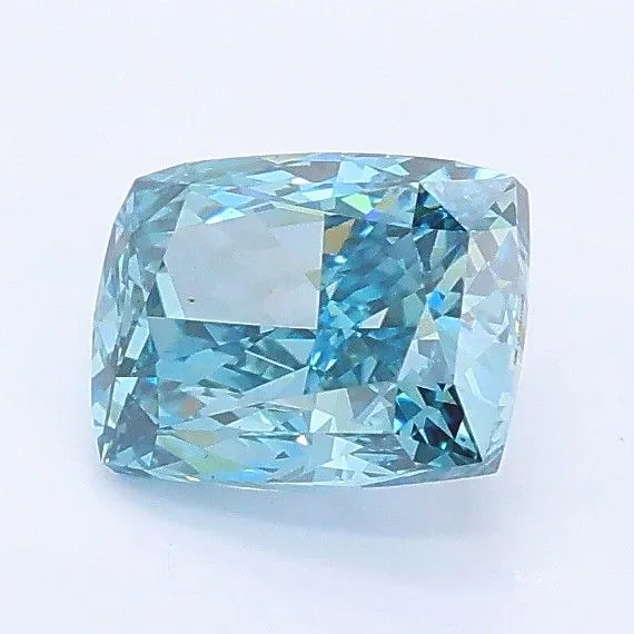 1.09ct CUSHION Fancy Vivid Blue VS1 Coloured Lab diamond