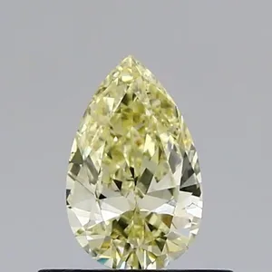 0.41ct PEAR Fancy Yellow VS2 Coloured Lab diamond