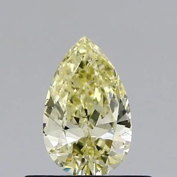 0.41ct PEAR Fancy Yellow VS2 Coloured Lab diamond